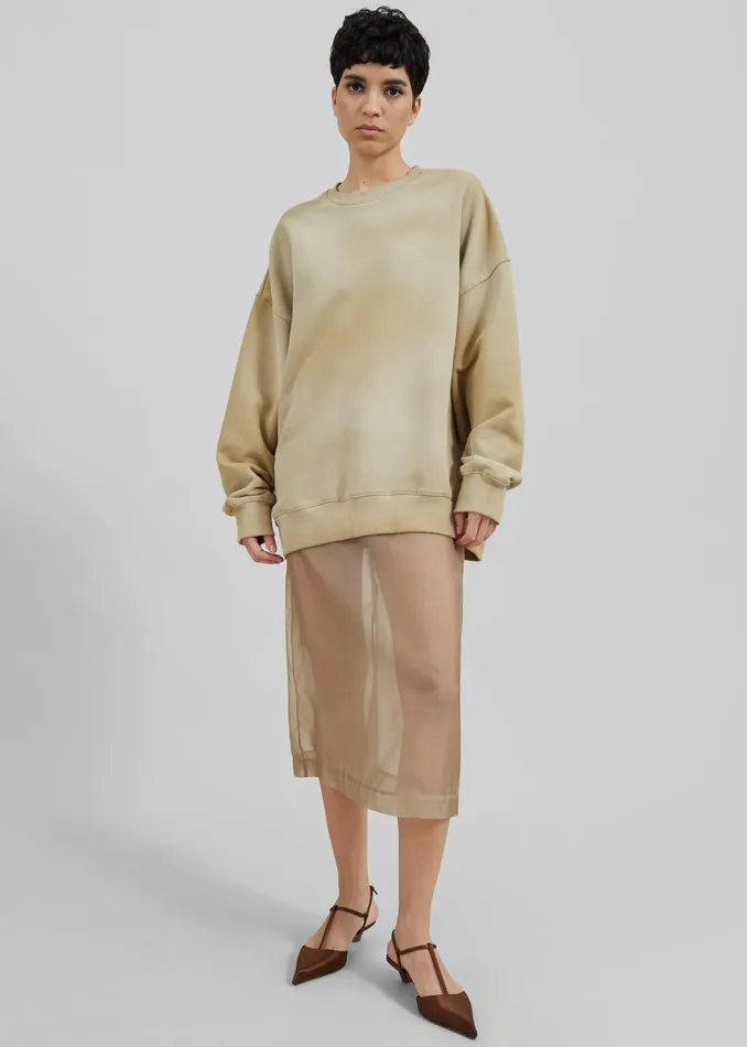 The Frankie Shop Tops Hart Tie Dye Sweatshirt 8211 Beige 8211 WomenMen