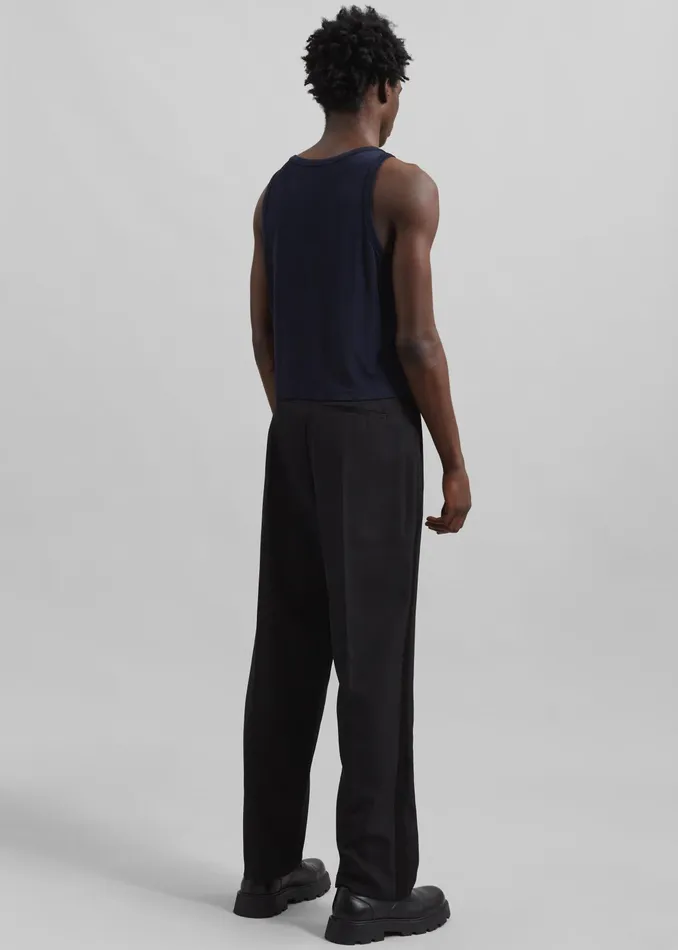 The Frankie Shop Tops Louis Gabriel Nouchi Fluid Ribbed Tank Top 8211 Night Blue 8211 Men