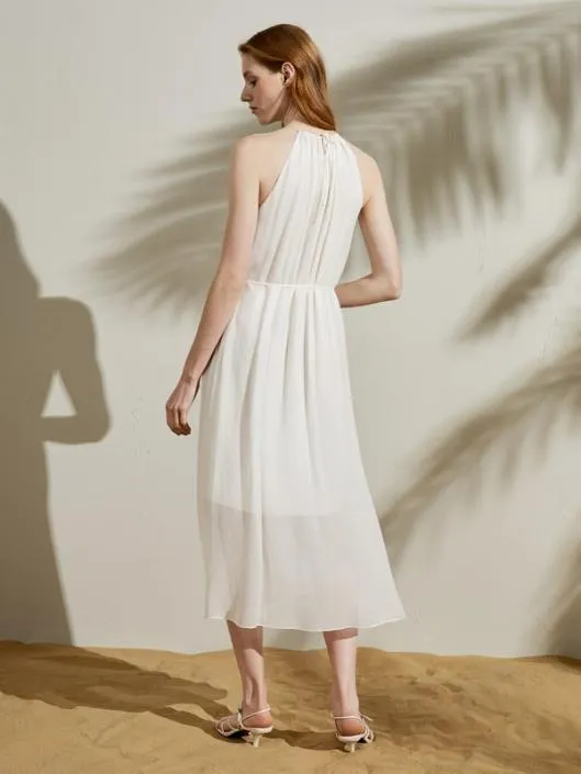 The Halter Sleeveless Silk Dress Affordable Luxury Regular Fit Dress Women Jumpsuits Lilysilk Dresses