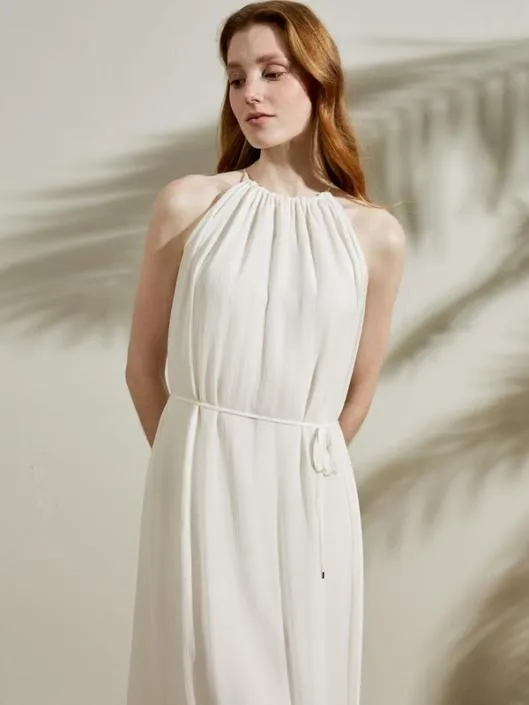 The Halter Sleeveless Silk Dress Affordable Luxury Regular Fit Dress Women Jumpsuits Lilysilk Dresses