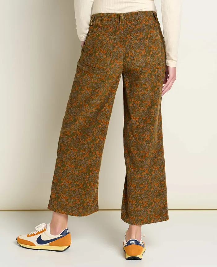 ToadandCo Scouter Cord Pleated Pull On Pant Fir Floral Print Women8217s Pants