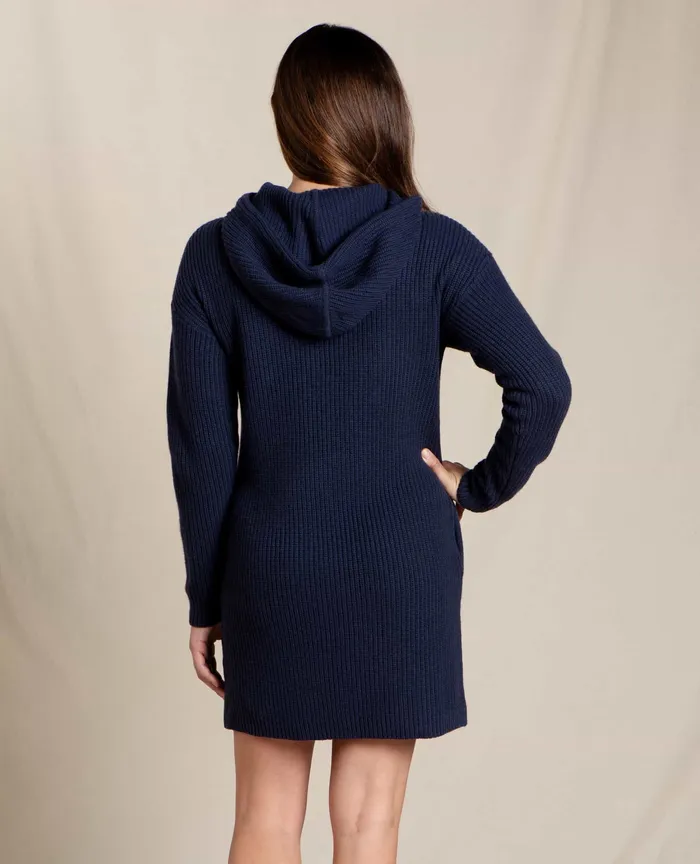 ToadandCo Whidbey Hooded Sweater Dress True Navy Women8217s Dresses