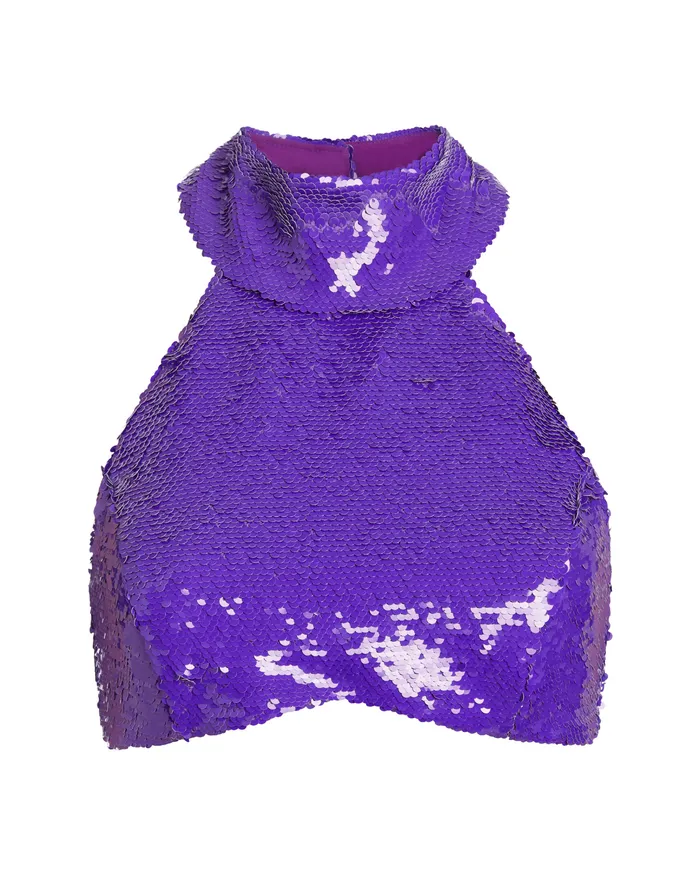 Tops and Bodysuits Women PatBO Sequin Mock Neck Top