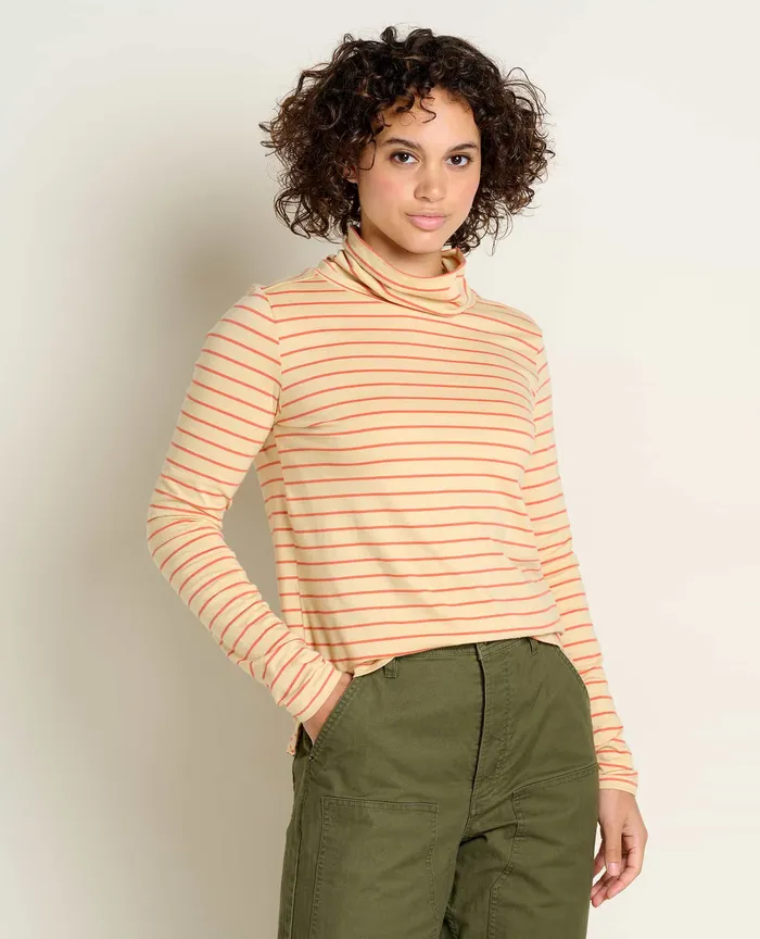 Tops and TShirts ToadandCo Women8217s Maisey Long Sleeve TNeck Papaya Bold Stripe Tops and TShirts ToadandCo Women8217s Maisey Long Sleeve TNeck Papaya Bold Stripe