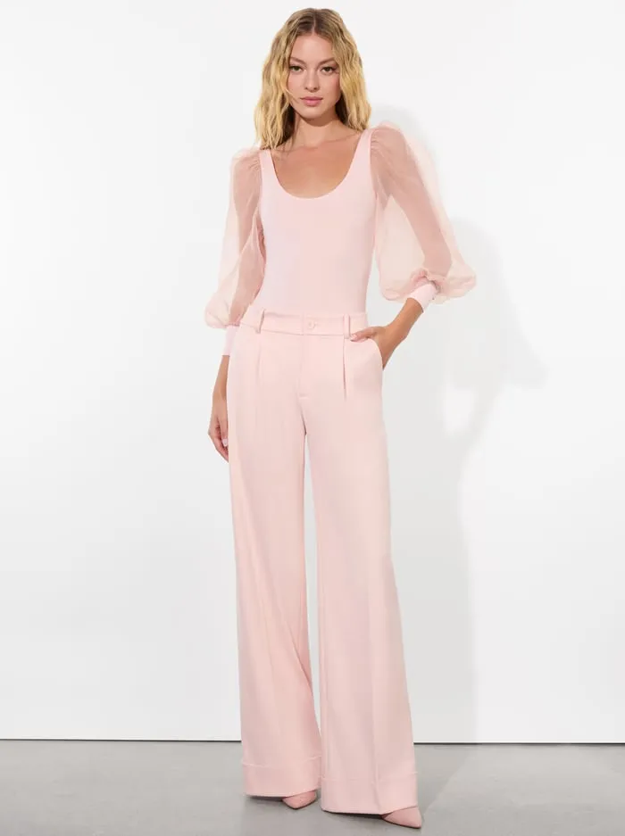 Tops Women Alice Olivia Jillianne Bodysuit Pearl Blush