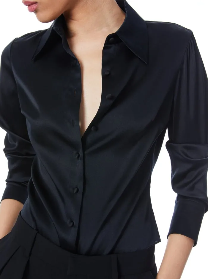 Tops Women Alice Olivia Willa Fitted Top Black