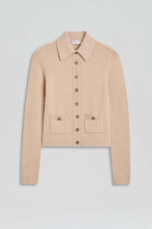 Tops Women Scanlan Theodore CASHMERE SHIRT Oat Tops Women Scanlan Theodore CASHMERE SHIRT Oat