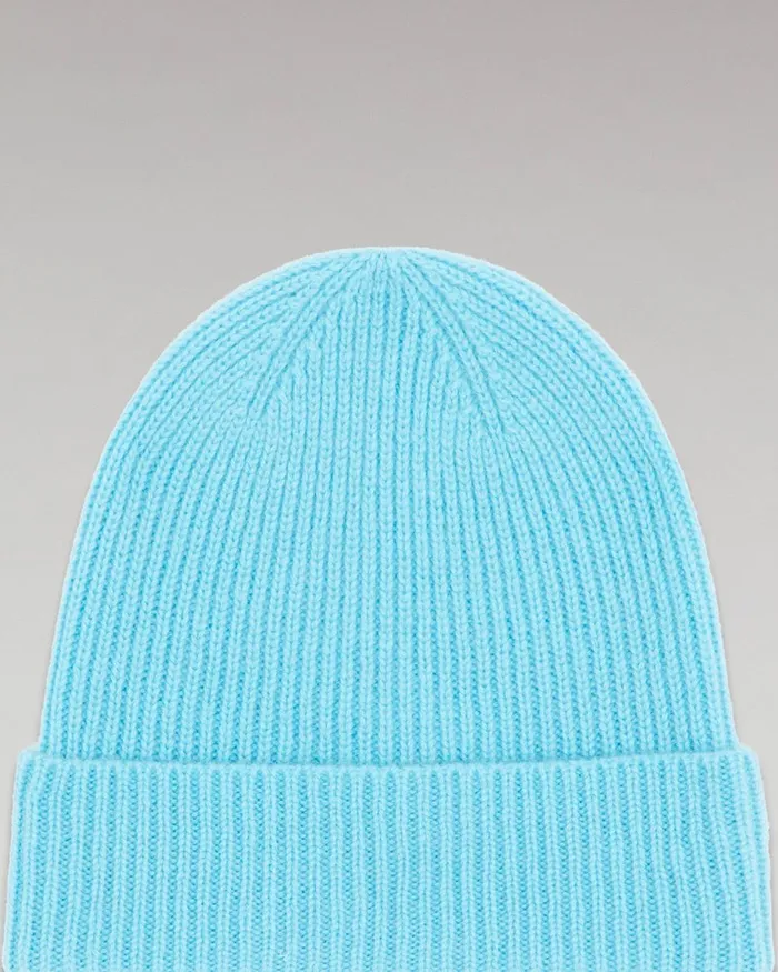 Tote Bags From Future Cuffed Beanie With Small Ribs Acid Blue
