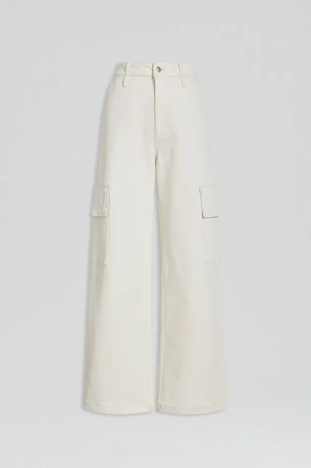 Trousers Women Scanlan Theodore DENIM CARGO JEAN Natura115 Trousers Women Scanlan Theodore DENIM CARGO JEAN Natura115