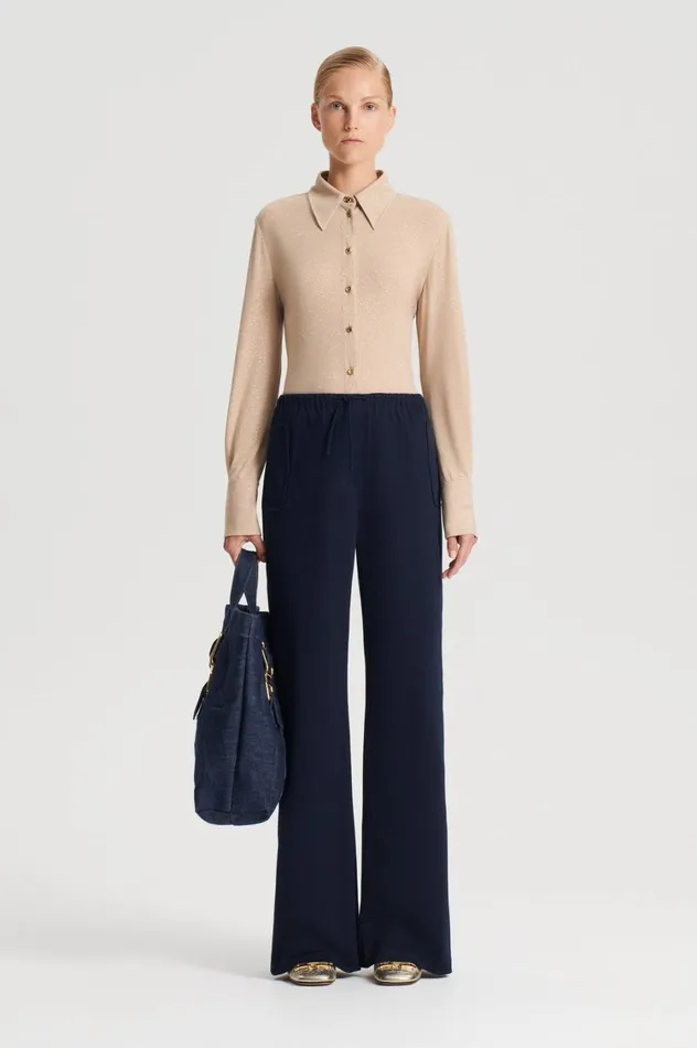 Trousers Women Scanlan Theodore POCKET CARGO Navy