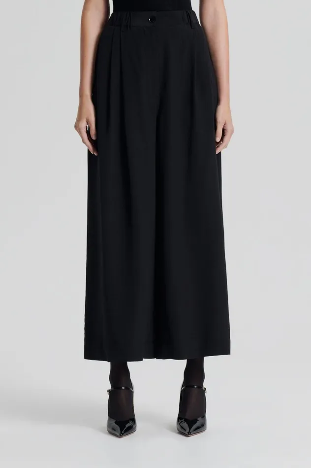 Trousers Women Scanlan Theodore SILK CROPPED TROUSER Black Trousers Women Scanlan Theodore SILK CROPPED TROUSER Black
