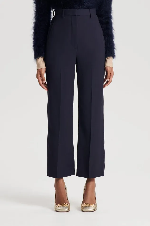 Trousers Women Scanlan Theodore TAILORED CROP TROUSER Navy Trousers Women Scanlan Theodore TAILORED CROP TROUSER Navy