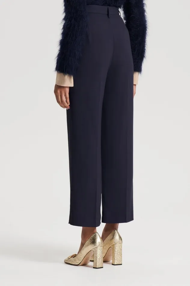 Trousers Women Scanlan Theodore TAILORED CROP TROUSER Navy Trousers Women Scanlan Theodore TAILORED CROP TROUSER Navy