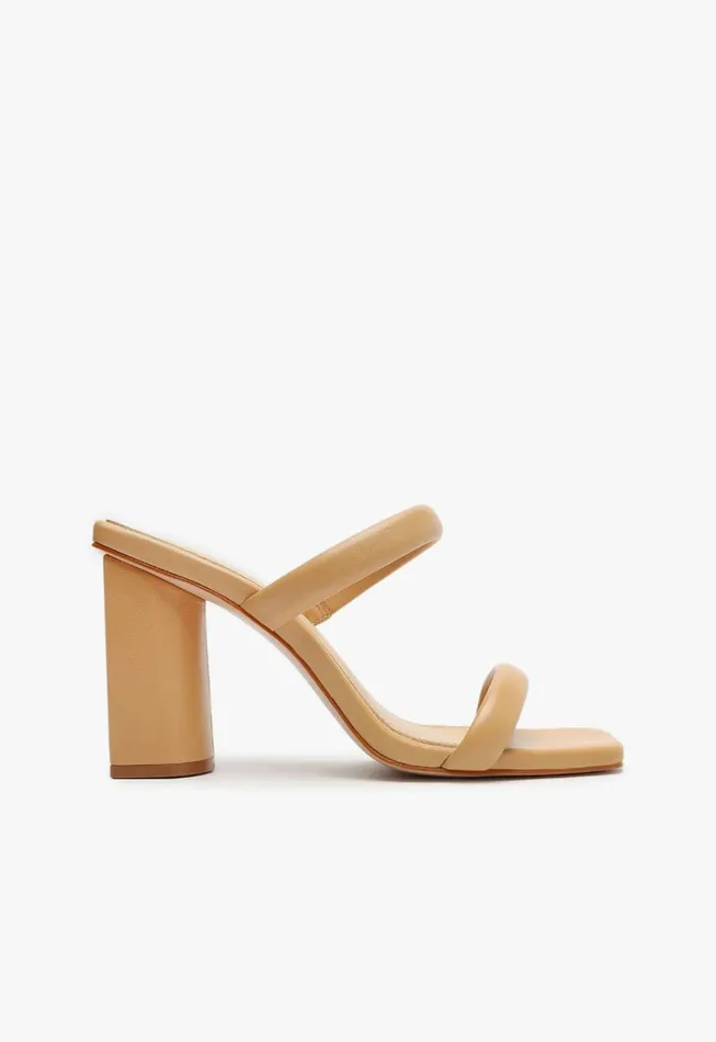 Ully Nappa Leather Sandal Light Beige Women Schutz Shoes Mules