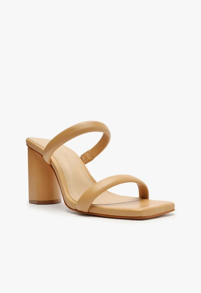 Ully Nappa Leather Sandal Light Beige Women Schutz Shoes Mules