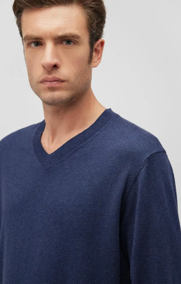 VNeck Sweater In Black Iris Men Mavi Jeans Sweaters VNeck Sweater In Black Iris Men Mavi Jeans Sweaters