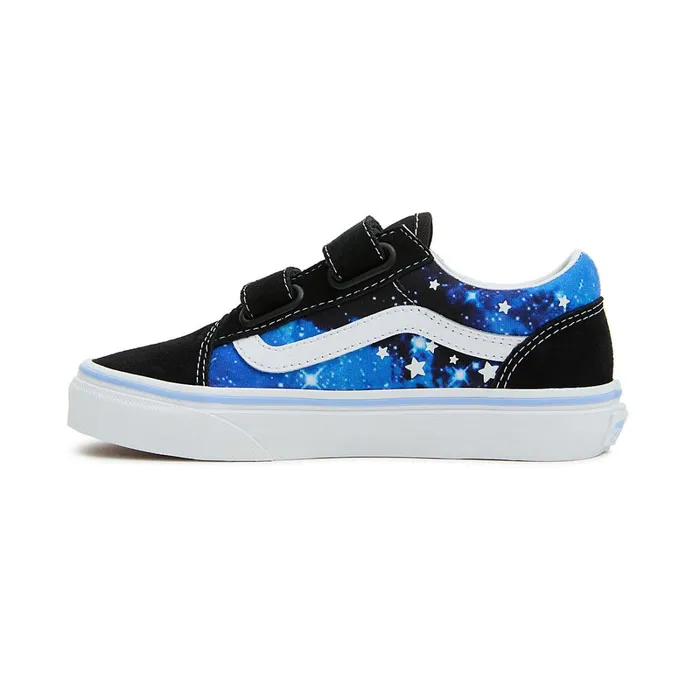 Vans Classics Kids Old Skool Hook And Loop Shoes 48 Years Blue Black