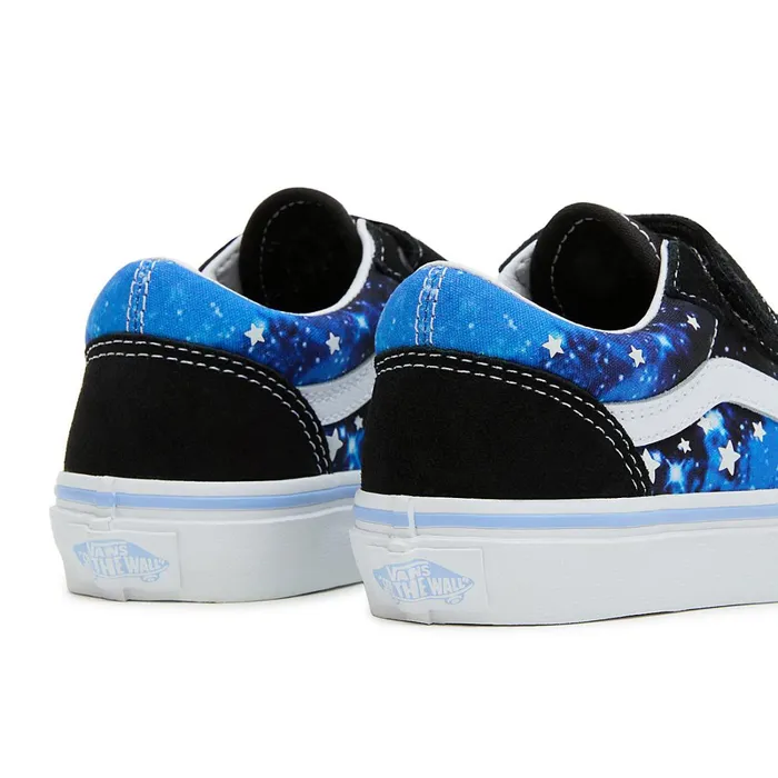 Vans Classics Kids Old Skool Hook And Loop Shoes 48 Years Blue Black
