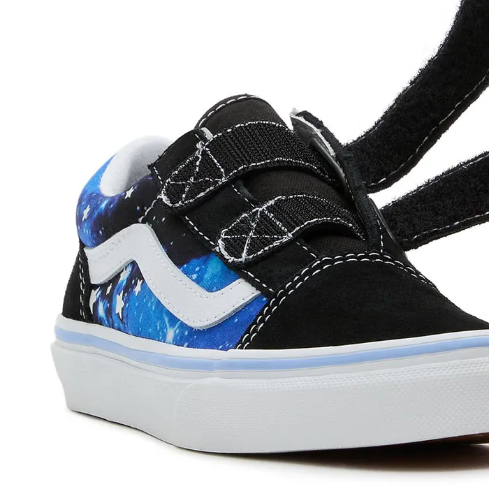 Vans Classics Kids Old Skool Hook And Loop Shoes 48 Years Blue Black