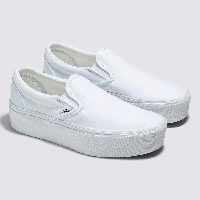 Vans Classics Women Classic SlipOn Stackform Shoes White
