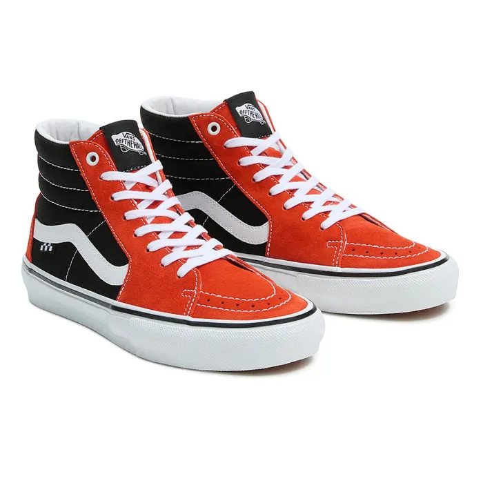 Vans HiTop Shoes Men Skate Sk8Hi Shoes Red