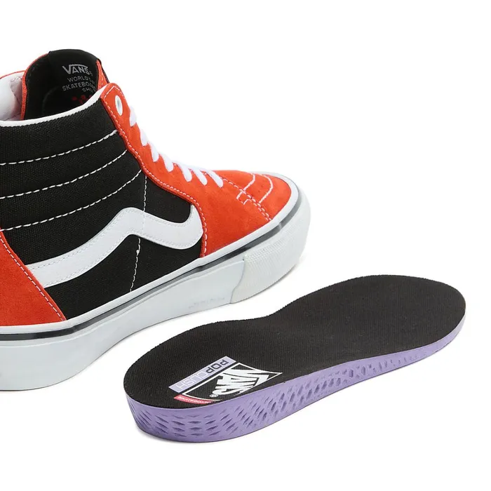 Vans HiTop Shoes Men Skate Sk8Hi Shoes Red