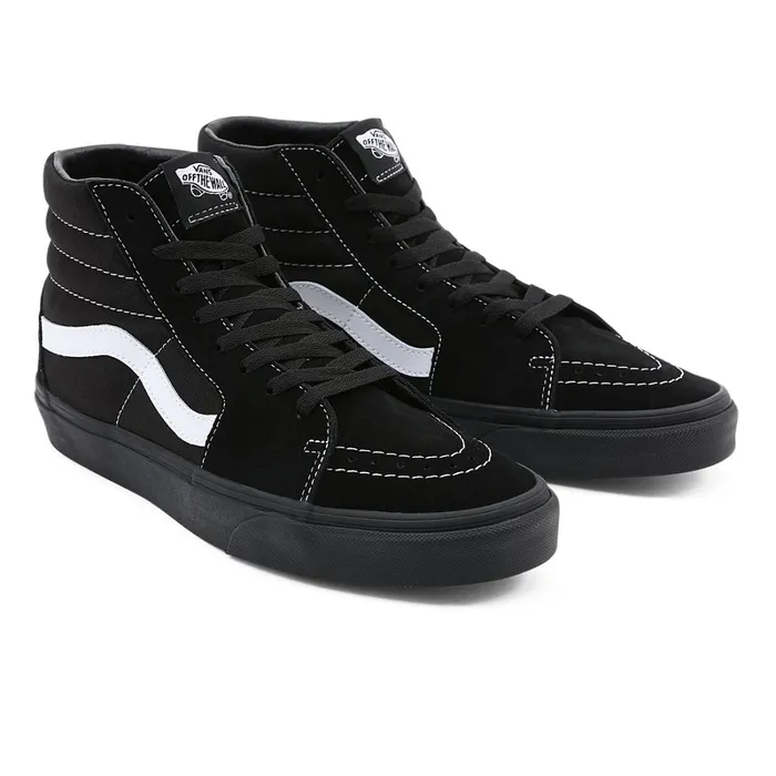 Vans HiTop Shoes Men SuedeCanvas Sk8Hi Shoes Black