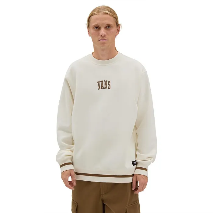 Vans Hoodies and Sweatshirts Men Arch Loose Crew Sweatshirt White