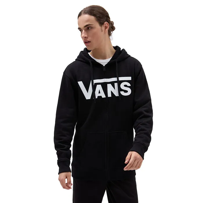 Vans Hoodies and Sweatshirts Men Classic Zip Hoodie Black White