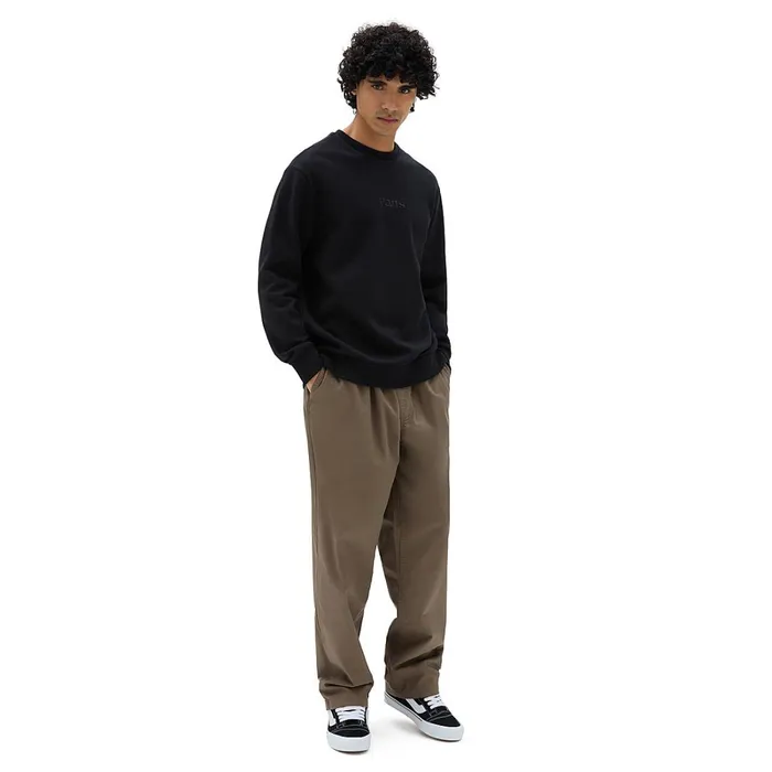 Vans Hoodies and Sweatshirts Men Essential Relaxed Crew Sweatshirt Black