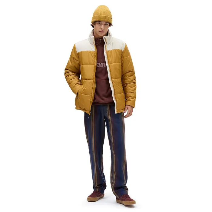 Vans Hoodies and Sweatshirts Men Lowered Loosed Polar Quarter Zip Fleece Brown