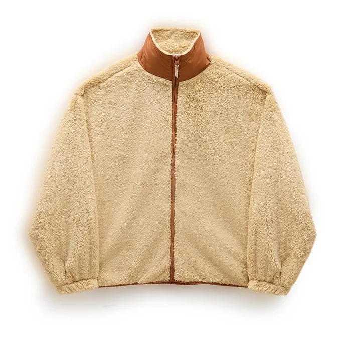 Vans Hoodies and Sweatshirts Women Vista Mock Neck Full Zip Pullover Beige