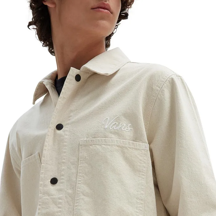 Vans Jackets and Coats Men Hickory Stripe Drill Chore Coat White