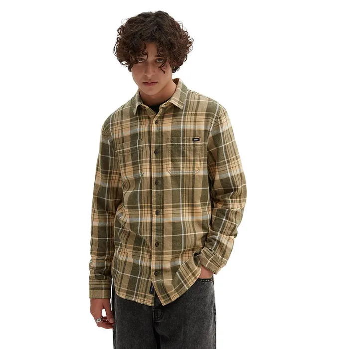 Vans Shirts Men Peddington Long Sleeve Shirt Green