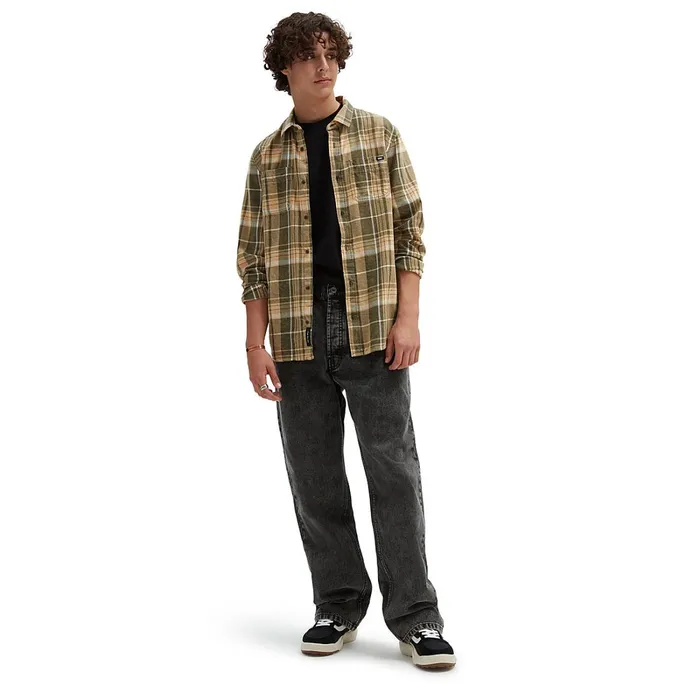 Vans Shirts Men Peddington Long Sleeve Shirt Green