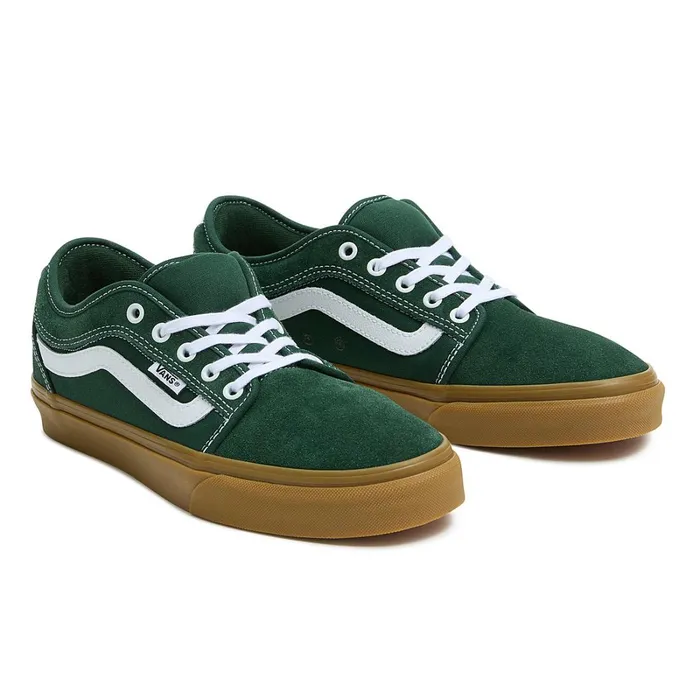 Vans Skate Shoes Men Chukka Low Sidestripe Shoes Green