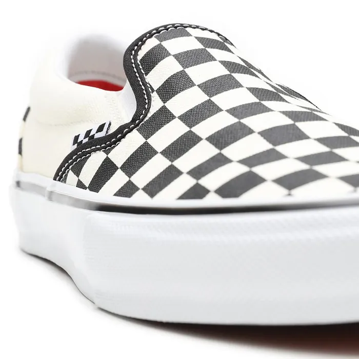 Vans Skate Shoes Women Skate Checkerboard SlipOn Shoes White