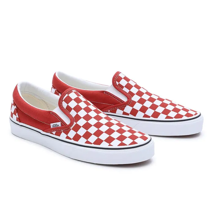 Vans Slipon Shoes Women Color Theory Classic SlipOn Shoes Red