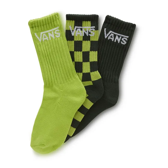 Vans Socks Kids Classic Crew Socks 3 Pairs Green