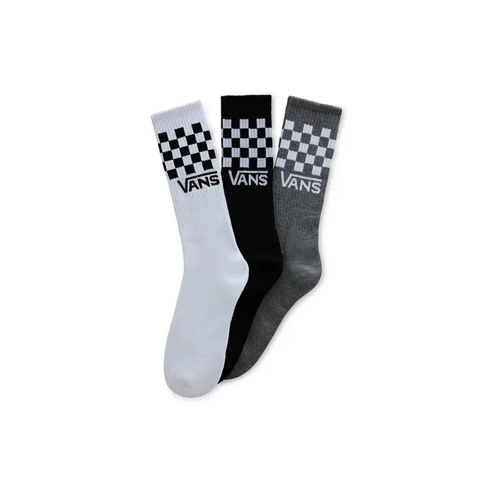 Vans Socks Men Classic Check Crew Socks 3 Pairs Black