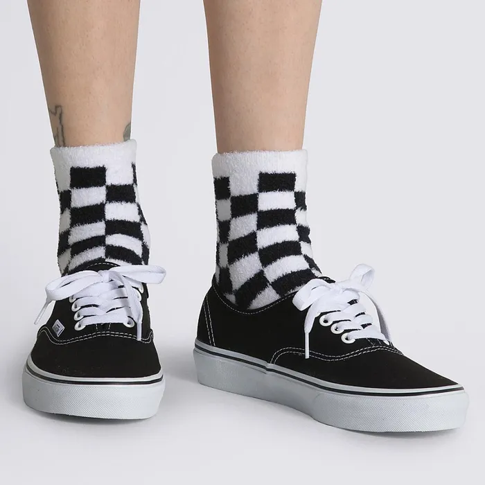 Vans Socks Women Fuzzy Socks 1 Pair Black White