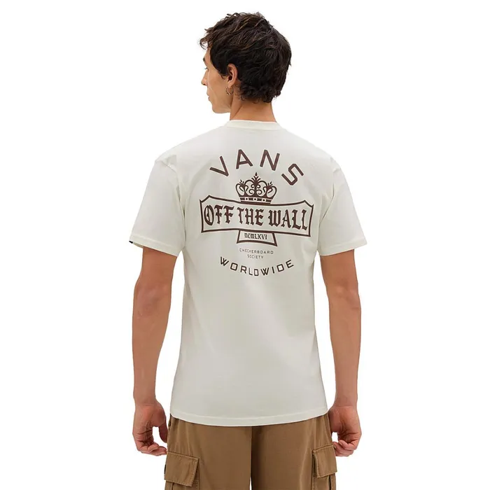 Vans Tshirts and Tanks Men Checkerboard Society TShirt White
