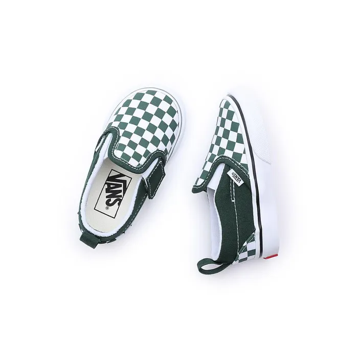 Vans Toddler Shoes 14 Years Kids Toddler Checkerboard SlipOn Hook And Loop Shoes 14 Years Green