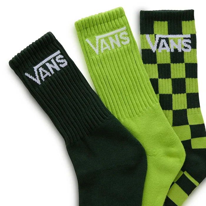 Vans View All Kids Classics Crew Socks 3 Pairs Green