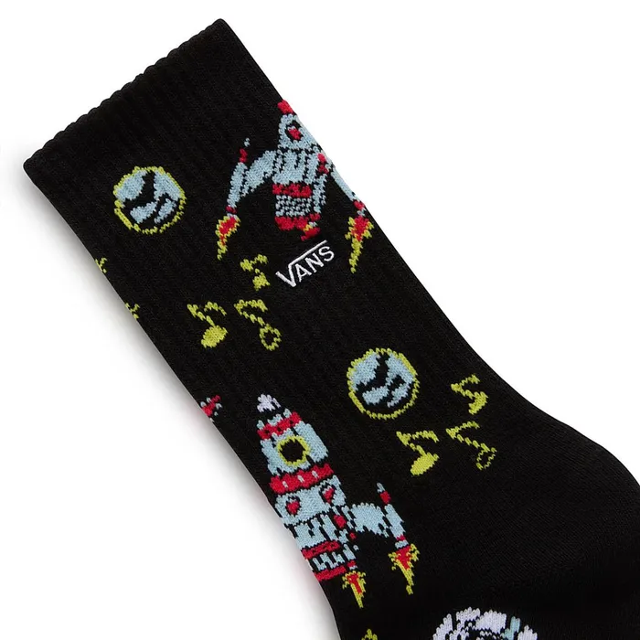 Vans View All Kids DJ Rocket Jam Crew Socks 1 Pair Black