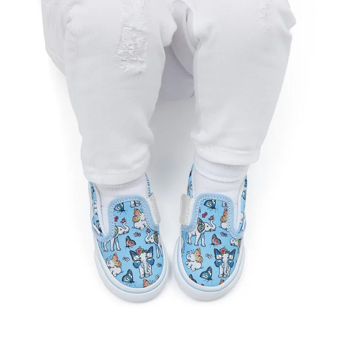 Vans View All Kids Toddler SlipOn Hook And Loop Shoes 14 Years Blue