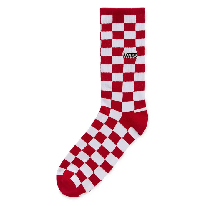 Vans View All Men Checkerboard Crew Socks 1 Pair Red
