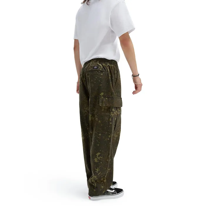 Vans View All Men Range Cargo Baggy Tapered Elastic Trousers Green