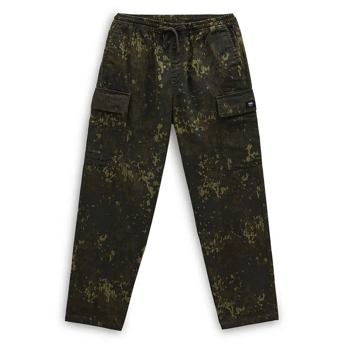 Vans View All Men Range Cargo Baggy Tapered Elastic Trousers Green