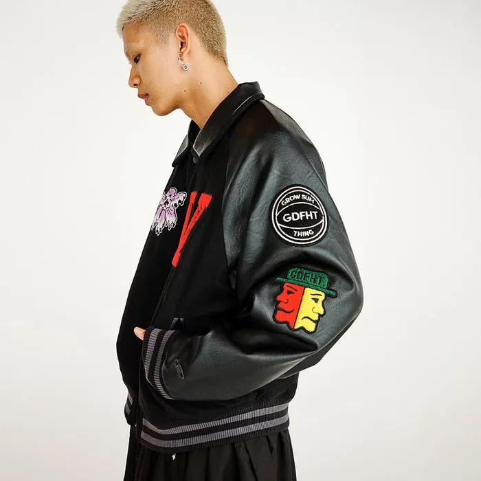 Vans View All Men Vault By X Goodfight Lettermans Jacket Black